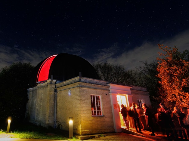 The Northumberland telescope dome, under a starry sky