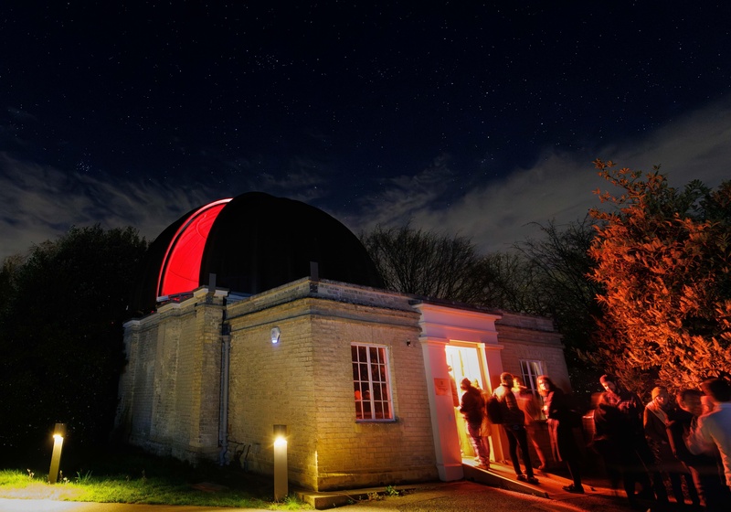 The Northumberland telescope dome, under a starry sky